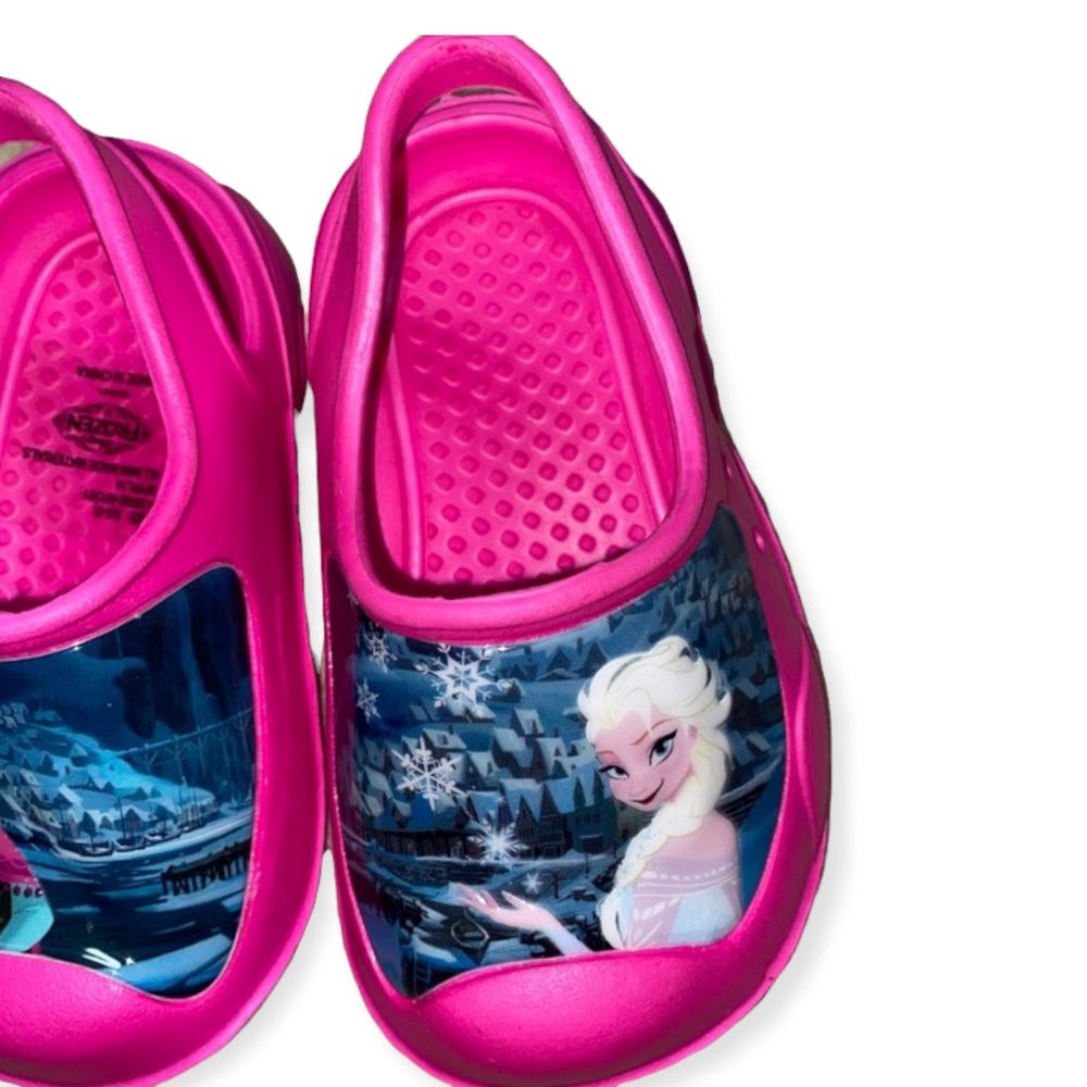 NEW  Disney Frozen Toddlers Croc Like Sandals Slides - Picture 7 of 9